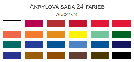 Akrylová sada farieb Royal Langnickel 24ks 21ml